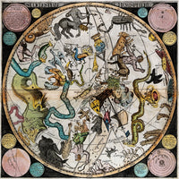 Southern Celestial Planisphere 1790 Poster Print showcasing southern hemisphere constellations.