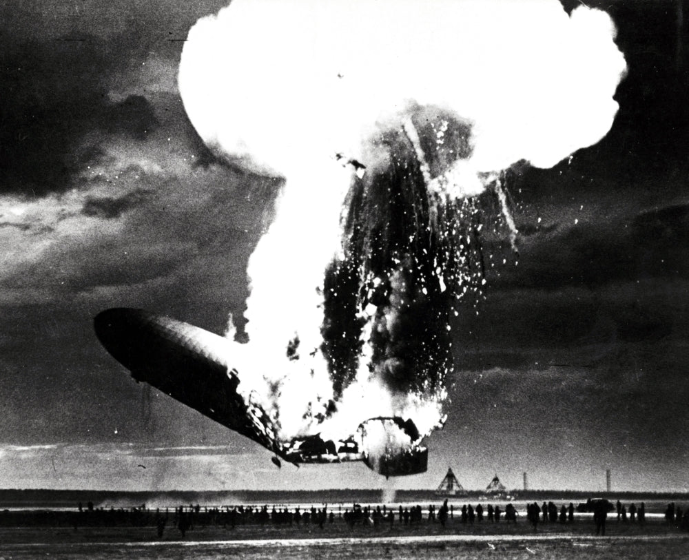 Hindenburg Disaster Poster Print showcasing the tragic event of May 6th, 1937.