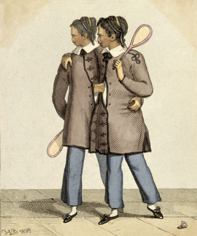 Chang and Eng Siamese Twins Poster Print showcasing historical figures.