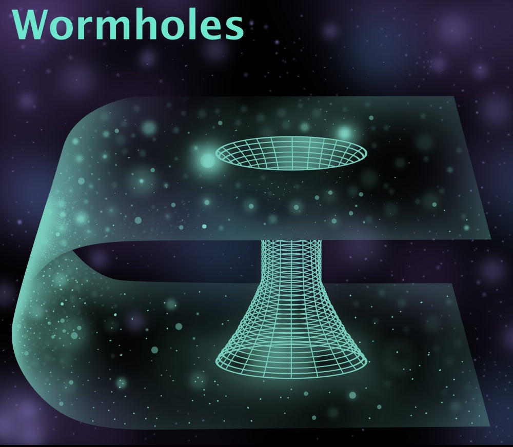Wormholes Poster Print by Gwen Shockey showcasing intricate scientific design.