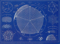 Building Construction Geodesic Dome Poster Print from 1951