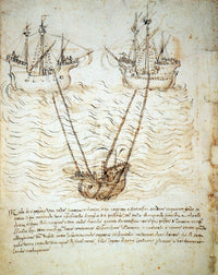 Sienese Invention for Raising Sunken Ship Poster Print