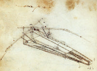 Da Vinci Flying Machine 1485 Poster Print showcasing innovative design.