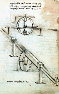Da Vinci Rotary Motion Poster Print showcasing Renaissance engineering.