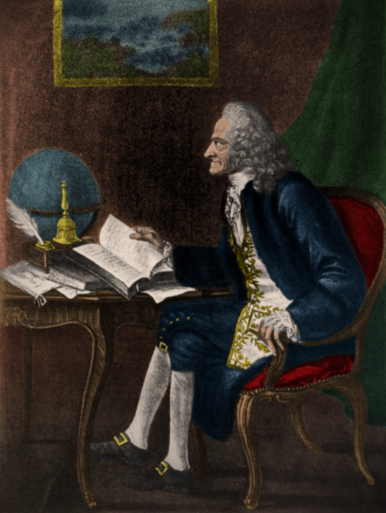 Voltaire poster print featuring the French Enlightenment author
