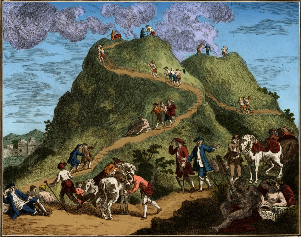 Mount Vesuvius 1750 poster print showcasing a stunning landscape