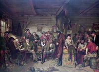 Trial of a Horse Thief 1877 Art Print showcasing a historical scene.