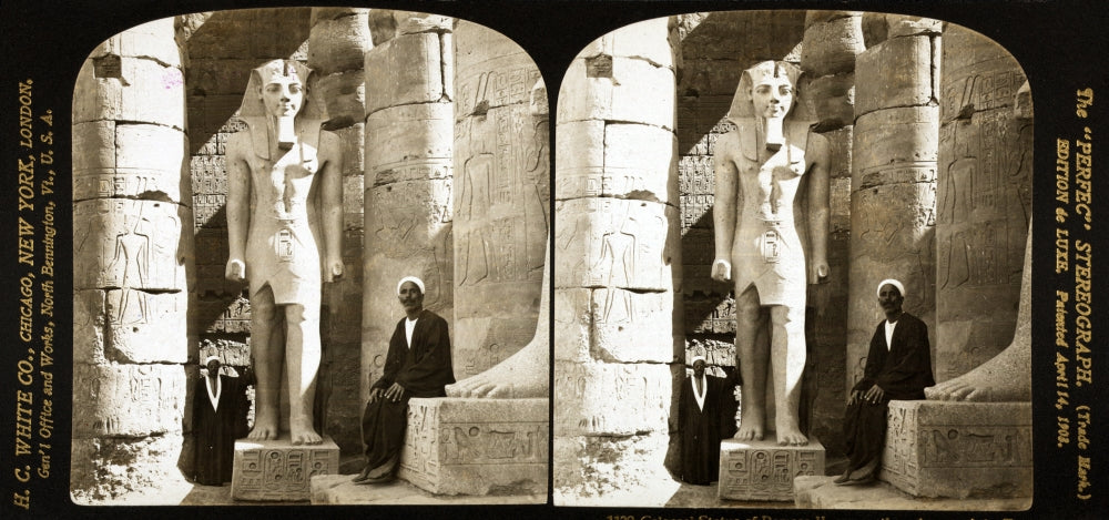 Statue of Ramses II at Luxor Temple Poster Print, 1908.
