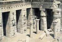 Mortuary Temple of Ramses III Poster Print showcasing ancient Egyptian architecture.