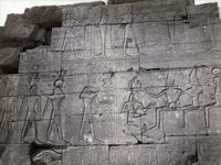 Ramesseum Bas-Relief 19th Century Poster Print showcasing ancient Egyptian artistry.