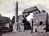 Karnak Obelisk Poster Print from the 1850s showcasing ancient Egyptian architecture.
