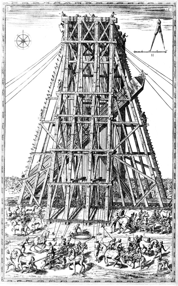 Lowering Egyptian Obelisk for Relocation Poster Print