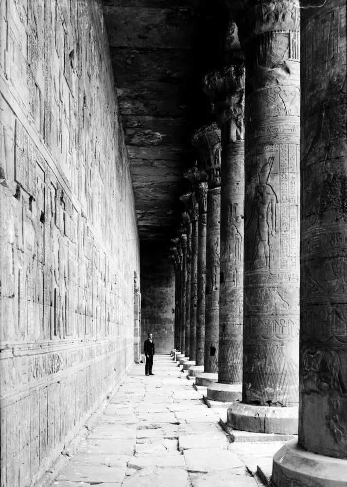Temple of Horus at Edfu poster print showcasing ancient Egyptian architecture.