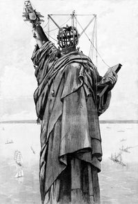 Preparing the Statue of Liberty, 1886 Poster Print by Science Source