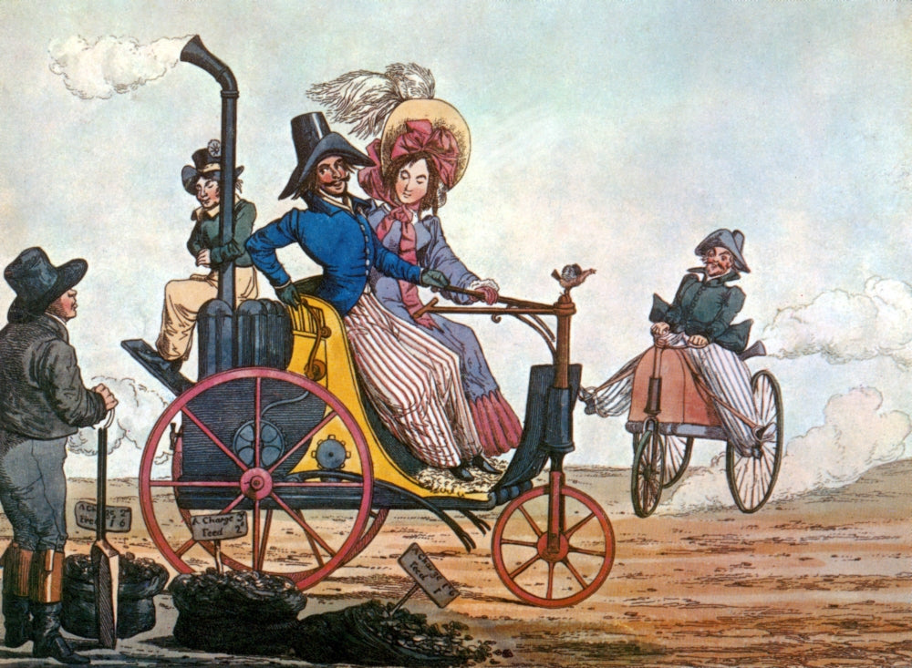 Steam Powered Vehicle, 1836 Poster Print showcasing early industrial innovation.