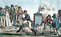 Steam Powered Motorcycle Velocipede Poster Print from 1818