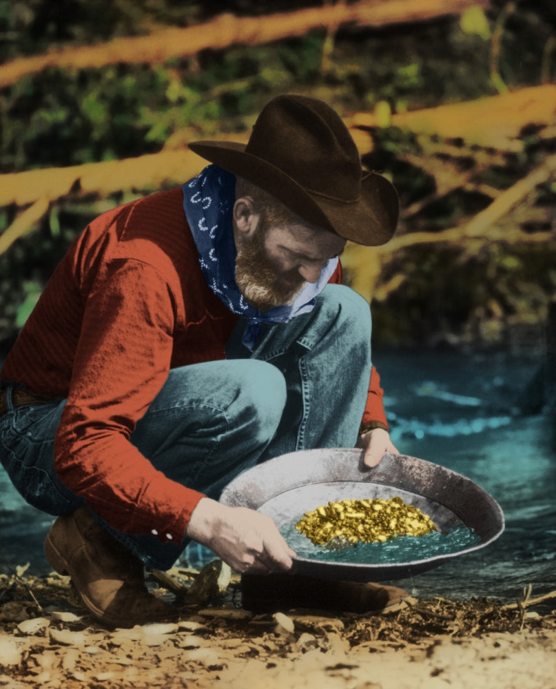 Black Hills Gold Rush Poster Print showcasing historical imagery.
