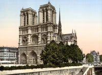 Notre Dame 1890s Poster Print showcasing the iconic architecture.