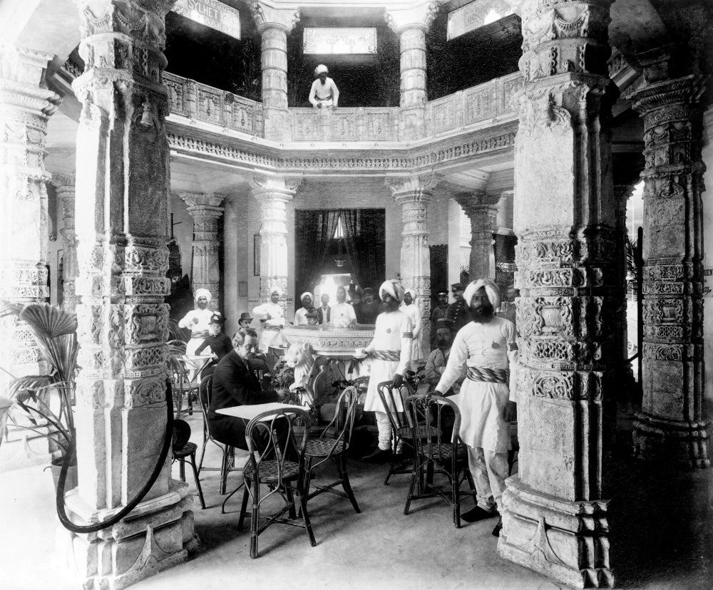 Café, Pavilion of India, Paris Expo, 1889 Poster Print showcasing vintage architecture.
