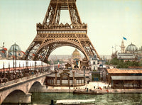 Eiffel Tower Exposition Universelle 1900 Poster Print showcasing iconic Paris architecture.