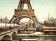 Eiffel Tower Exposition Universelle 1900 Poster Print showcasing iconic Paris architecture.
