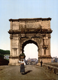 Triumphal Arch of Titus Poster Print showcasing ancient Roman architecture.