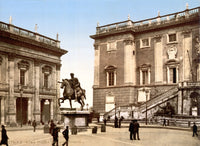 Capitoline Hill 1890s art print by Science Source, historical poster.