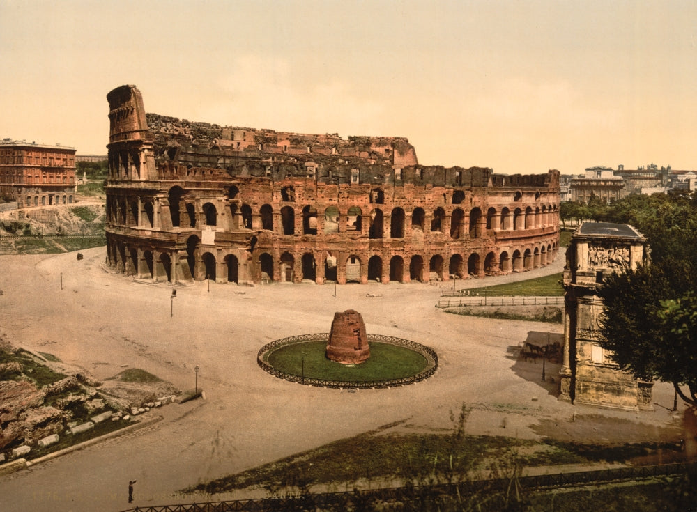Colosseum 1890s Poster Print showcasing ancient Roman architecture