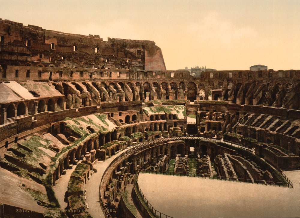1890s Colosseum Poster Print showcasing historical architecture