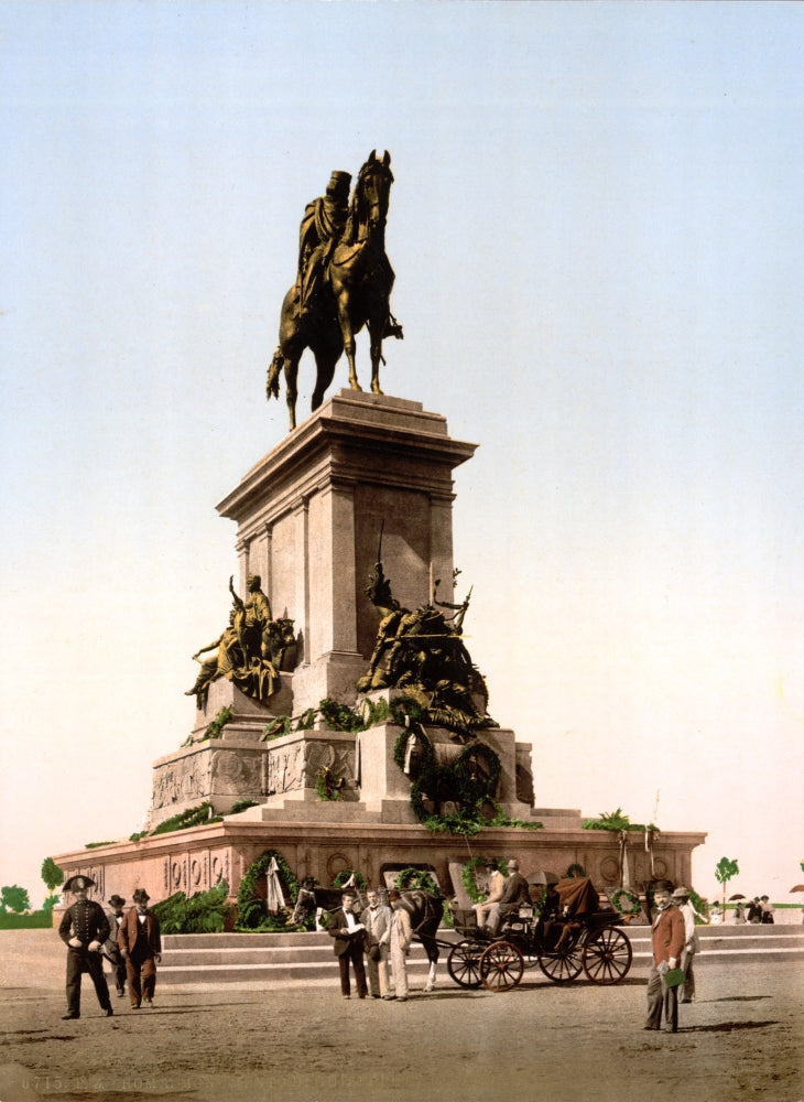 Giuseppe Garibaldi Monument Poster Print from the 1890s