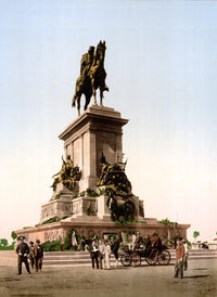 Giuseppe Garibaldi Monument Poster Print from the 1890s