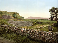 Amphitheater of Tusculum 1890s Poster Print showcasing ancient architecture.