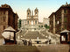 Trinità dei Monti, Spanish Steps poster print capturing 1890s architecture.
