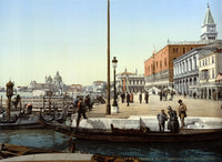 Doge's Palace 1890s Poster Print showcasing Venetian architecture.