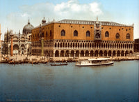 Doge's Palace 1890s Poster Print showcasing Venetian architecture.