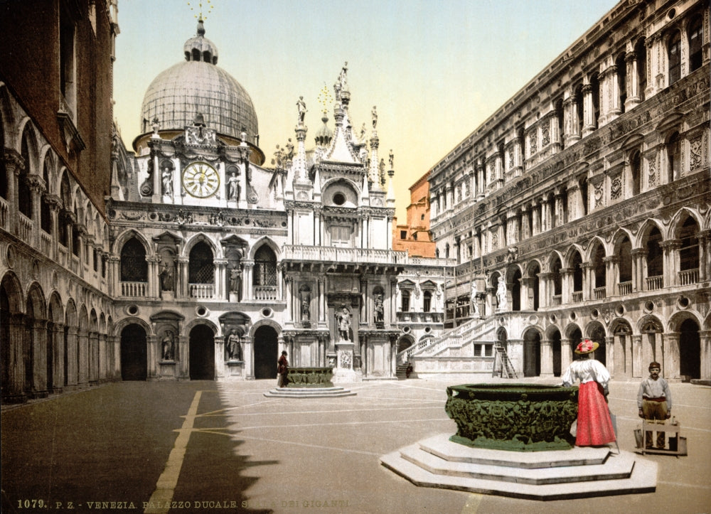 Doge's Palace Courtyard Poster Print showcasing Venetian architecture