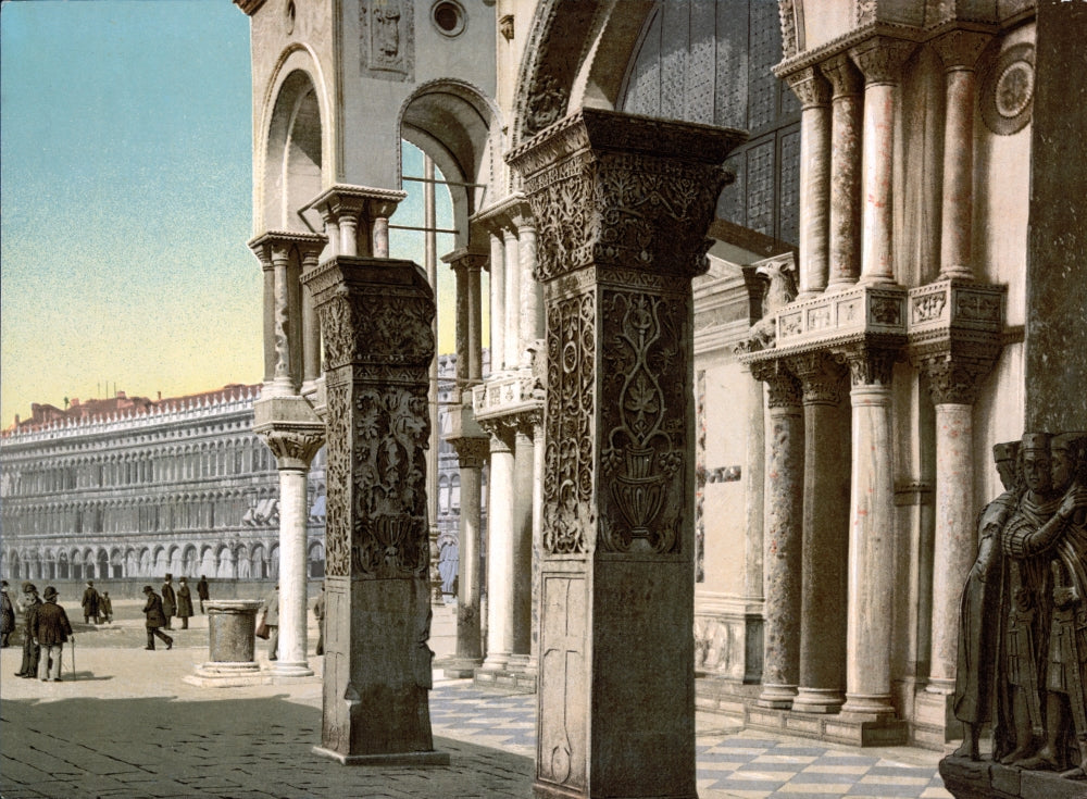 Cattedrale Patriarcale di San Marco 1890s Poster Print featuring intricate architectural details.