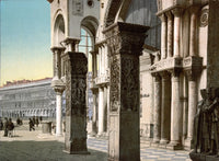 Cattedrale Patriarcale di San Marco 1890s Poster Print featuring intricate architectural details.