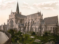 St. Patrick's Cathedral Dublin 1890s Vintage Poster Print