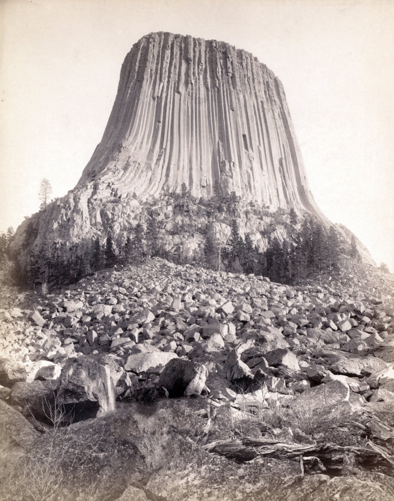 Devils Tower 1890 Poster Print showcasing the iconic natural monument.