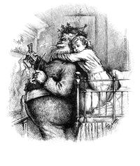 Santa Claus Gets Caught 1889 poster print illustration.