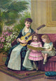 Christmas Caroling Poster Print showcasing festive holiday spirit.