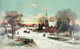 Christmas Eve Mass Poster Print showcasing festive holiday spirit.