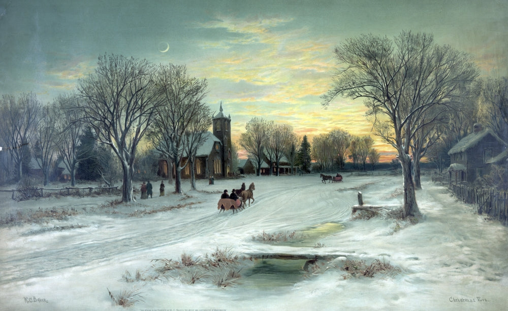 Christmas Eve Poster Print showcasing holiday spirit and warmth