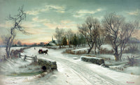 Christmas Morn Poster Print showcasing a festive holiday scene.