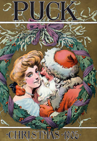 Puck Christmas 1905 Poster Print showcasing vintage holiday charm.