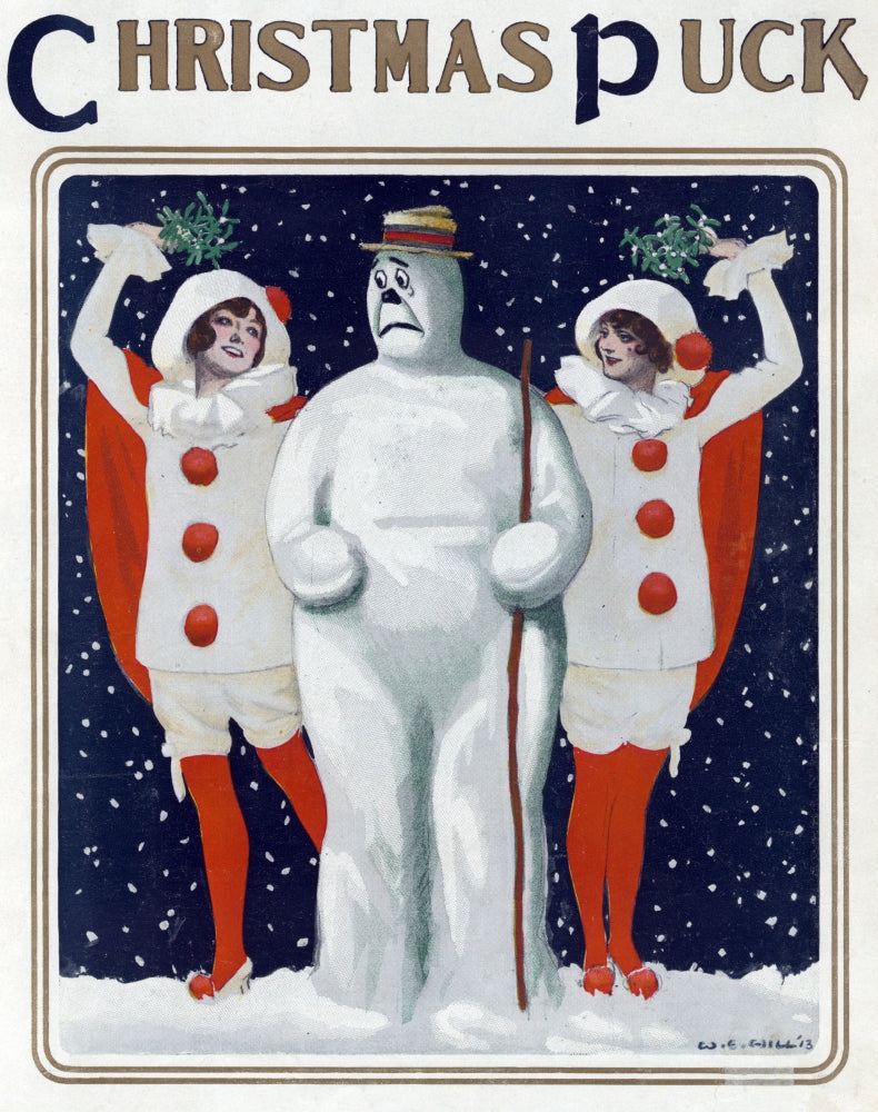 Puck Christmas 1913 Poster Print featuring vintage holiday artwork.