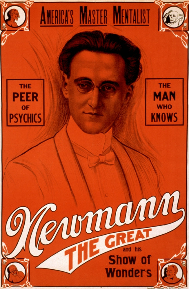 C.A. George Newmann Hypnotist Poster Print showcasing hypnosis art.