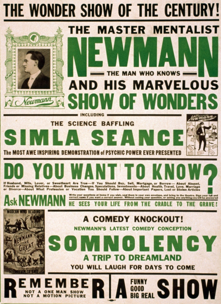 C.A. George Newmann American Hypnotist Poster Print