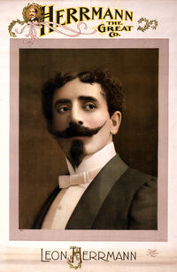Leon Herrmann French Magician Poster Print showcasing vintage magic performance art.